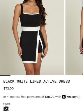 NEVER WORN Goldhinge Black and White Contrast Mini Dress